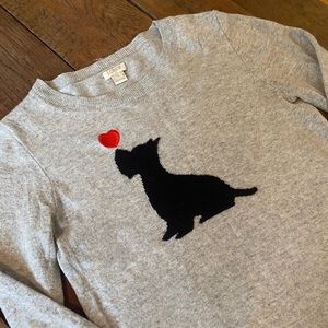 JCrew Grey Wool Blend Scottie Sweater